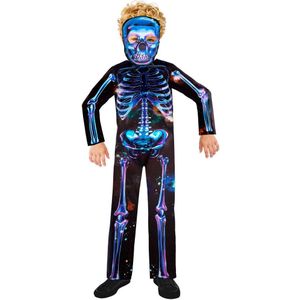 Neon Skelett Boy Kostüm recycelbar - Kinder 2-3 Jahre schwarz-violett | Karneval & Fasching | Kostüme.com