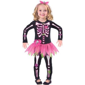 Skelett Girl Pinky Kinderkostüm - Kinder 2-3 Jahre bunt | Karneval & Fasching | Kostüme.com