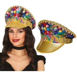 Kapitänsmütze mit bunten Juwelen für Damen | Karneval & Fasching | Kostüme.com