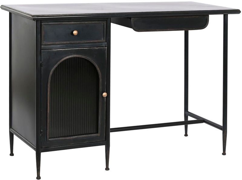 Schreibtisch DKD Home Decor Schwarz Metall Kristall 120 x 50 x 80 cm