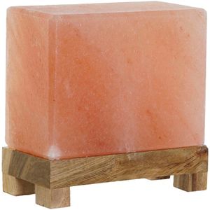 Tischlampe DKD Home Decor Braun Rosa Salz Akazienholz 15 W 220 V 17 x 7 x 16 cm