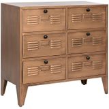 Schubladenschrank Home ESPRIT Gold Metall Loft 78 x 34 x 70 cm