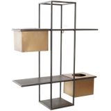 Regal DKD Home Decor Schwarz Metall Kupfer 2 Regale (50 x 16 x 60 cm)