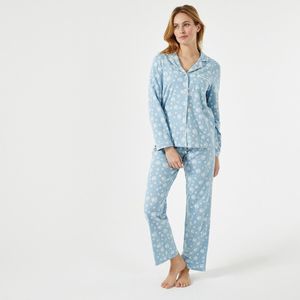 Bedrukte pyjama met lange mouwen ANNE WEYBURN. Katoen materiaal. Maten 34/36 FR - 32/34 EU. Andere kleur