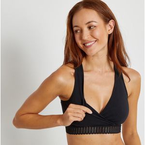 Bustier in katoen voor borstvoeding LA REDOUTE COLLECTIONS. Bio katoen materiaal. Maten 50 FR - 48 EU. Zwart kleur