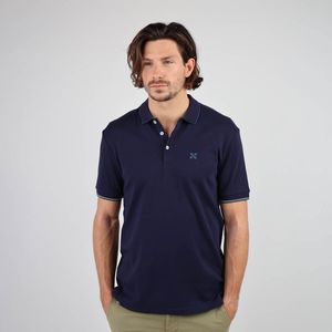 Polo met korte mouwen, grafisch OXBOW. Katoen materiaal. Maten XXL. Blauw kleur