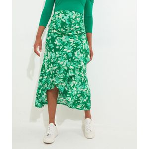 Wikkelrok met bloemenprint Freda JOE BROWNS. Viscose materiaal. Maten 40 FR - 38 EU. Groen kleur