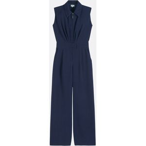 Mouwloze, vloeiende jumpsuit, TORI SUNCOO. Viscose materiaal. Maten 3(L). Blauw kleur