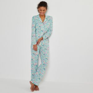 Pyjama met bloemenprint, lange mouwen LA REDOUTE COLLECTIONS. Viscose materiaal. Maten 52 FR - 50 EU. Multicolor kleur