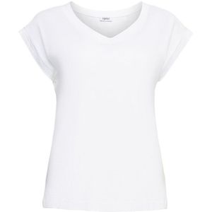 T-shirt met korte mouwen en V-hals ESPRIT. Katoen materiaal. Maten M. Wit kleur
