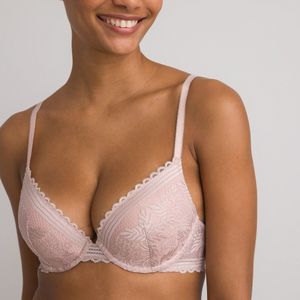 Push-up BH Signature, JEANNE LA REDOUTE COLLECTIONS. Kant materiaal. Maten 80B FR - 65B EU. Roze kleur