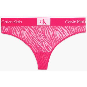 String Animal Lace CALVIN KLEIN UNDERWEAR. Nylon/polyamide materiaal. Maten XS. Roze kleur