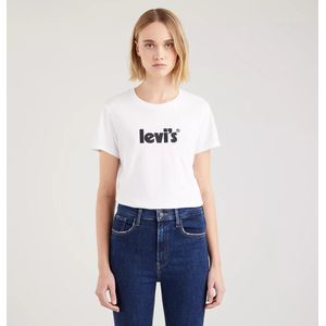 T-shirt met ronde hals en logo vooraan LEVI'S. Katoen materiaal. Maten S. Wit kleur