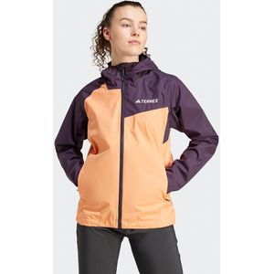 Regenjas Terrex Multi 2L Rain Ready adidas Performance. Polyester materiaal. Maten XS. Oranje kleur