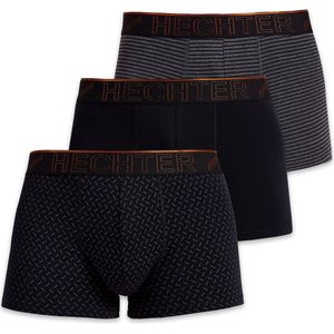 Set van 3 boxershorts DANIEL HECHTER LINGERIE. Katoen materiaal. Maten M. Zwart kleur