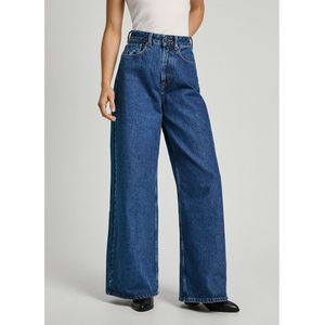 Wijde jeans wide leg, hoge taille PEPE JEANS. Katoen materiaal. Maten Maat 24 (US) - Lengte 34. Blauw kleur