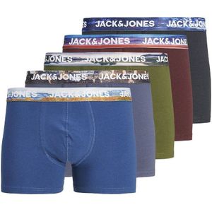 Set van 5 effen boxershorts JACK & JONES. Katoen materiaal. Maten L. Multicolor kleur