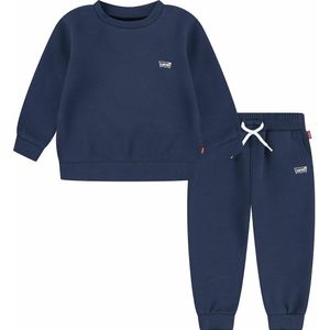 Fleece sweater en joggingbroek LEVI'S KIDS. Katoen materiaal. Maten 18 mnd - 81 cm. Blauw kleur