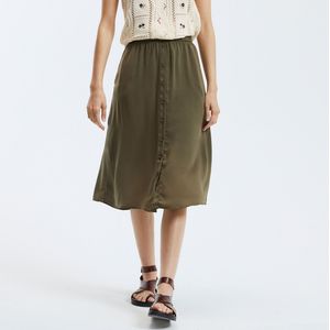 Midi rok VERO MODA. Polyester materiaal. Maten S. Groen kleur