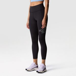 Legging Flex 8in voor sport en running, hoge taille THE NORTH FACE. Polyester materiaal. Maten XL. Zwart kleur
