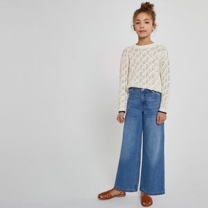 Wijde jeans LA REDOUTE COLLECTIONS. Katoen materiaal. Maten 12 jaar - 150 cm. Blauw kleur