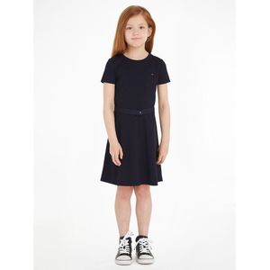 Jurk met korte mouwen TOMMY HILFIGER. Katoen materiaal. Maten 12 jaar - 150 cm. Blauw kleur