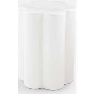 La Redoute Intérieurs - Bijzettafel - Bloemvorm - Wit - Keramiek