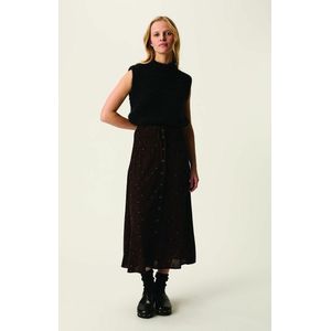 Midirok, luipaardprint, VALETTE DES PETITS HAUTS. Viscose materiaal. Maten 2(M). Beige kleur