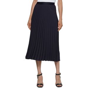 Midi plissérok met elastische taille TOMMY HILFIGER. Polyester materiaal. Maten 34 FR - 32 EU. Blauw kleur