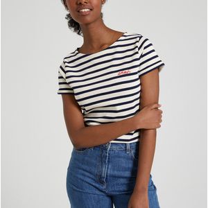 Gestreept marineshirt COLOMBIER AMOUR MAISON LABICHE. Katoen materiaal. Maten S. Blauw kleur