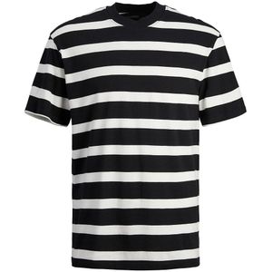 Gestreept T-shirt JACK & JONES. Katoen materiaal. Maten L. Zwart kleur