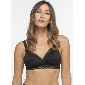 BH SA Cœur croisé féminin PLAYTEX. Polyamide materiaal. Maten 100B FR - 85B EU. Zwart kleur