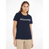 T-shirt met ronde hals en korte mouwen TOMMY HILFIGER. Katoen materiaal. Maten S. Blauw kleur