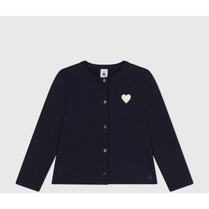 Vest in molton PETIT BATEAU. Katoen materiaal. Maten 5 jaar - 108 cm. Blauw kleur