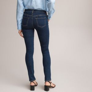 Slim push-up jeans, extra comfort LA REDOUTE COLLECTIONS. Denim materiaal. Maten 34 FR - 32 EU. Blauw kleur