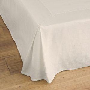 Bedrand in gewassen linnen, Abella LA REDOUTE INTERIEURS.  materiaal. Maten 180 x 200 cm. Beige kleur