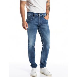 Jeans slim Anbass REPLAY. Katoen materiaal. Maten Maat 32 (US) - Lengte 32. Blauw kleur