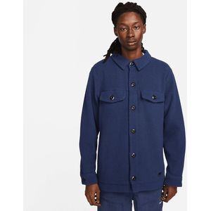 Sportswear jas in imitatiebont NIKE. Polyester materiaal. Maten L. Blauw kleur