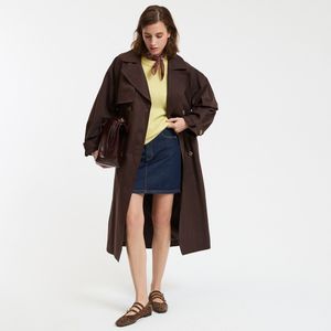 Lange trenchcoat, Signature EMILE LA REDOUTE COLLECTIONS. Polyester materiaal. Maten M. Kastanje kleur