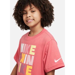 Losse T-shirt met korte mouwen NIKE. Katoen materiaal. Maten S. Roze kleur