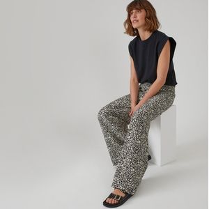 Losvallende broek, dierenprint LA REDOUTE COLLECTIONS. Viscose materiaal. Maten 40 FR - 38 EU. Andere kleur