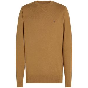 Trui met ronde hals in pima katoen en kasjmier TOMMY HILFIGER. Katoen materiaal. Maten M. Beige kleur