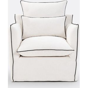 Fauteuilhoes, dik linnen, Odna LA REDOUTE INTERIEURS.  materiaal. Maten één maat. Wit kleur