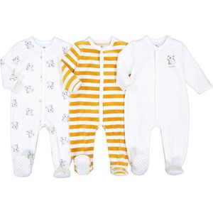 Set van 3 pyjama's in fluweel LA REDOUTE COLLECTIONS. Fluweel materiaal. Maten 2 jaar - 86 cm. Wit kleur