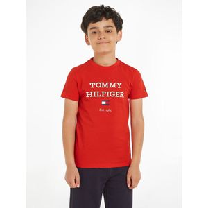 T-shirt met korte mouwen TOMMY HILFIGER. Katoen materiaal. Maten 14 jaar - 162 cm. Rood kleur