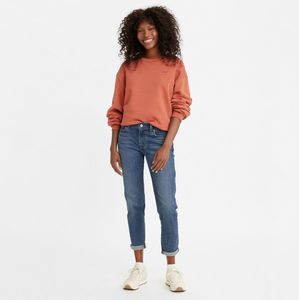 Jeans Mid Rise Boyfriend LEVI'S. Denim materiaal. Maten Maat 26 US - Lengte 27. Blauw kleur