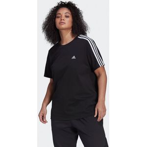 T-shirt Essentials Slim 3-Stripes ADIDAS SPORTSWEAR. Katoen materiaal. Maten 52/54 (FR) - 50/52 (EU). Zwart kleur