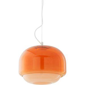 Hanglamp in gekleurd glas Ø30,5 cm, Kinoko LA REDOUTE INTERIEURS. Glas materiaal. Maten één maat. Oranje kleur