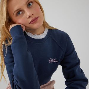 Sweater met ronde hals LA REDOUTE COLLECTIONS. Katoen materiaal. Maten XXL. Blauw kleur