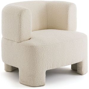 Fauteuil klein model, bouclette stof, Darrel AM.PM. Bouclette materiaal. Maten één maat. Beige kleur